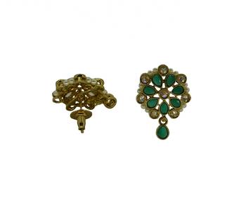Green cubic zirconia earrings 2