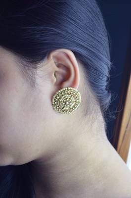 Gold cubic zirconia earrings 3