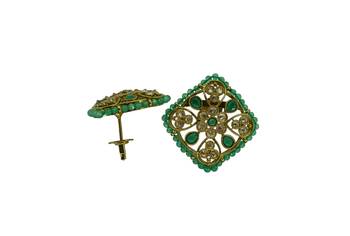 Gold cubic zirconia earrings 2