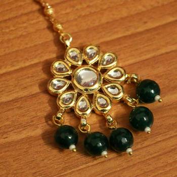 Green Onyx Maang-Tikka 2