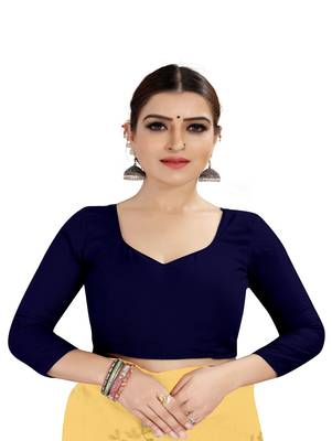 Yellow printed chanderi silk saree with blouse 4