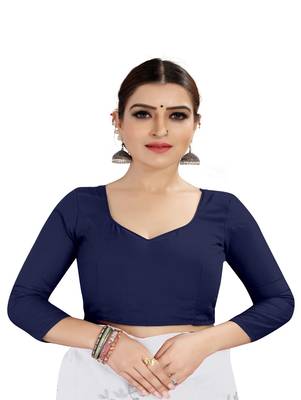 White printed chanderi silk saree with blouse 4