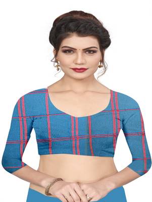 Wine plain cotton silk saree with blouse 4