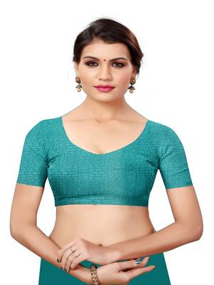 Chiku printed georgette saree with blouse 4