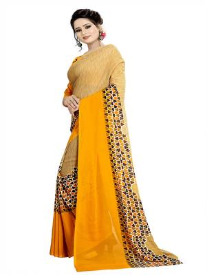 Multicolor printed georgette saree with blouse 2