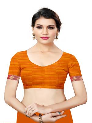 Coffee printed georgette saree with blouse 4