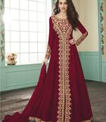 Ruby embroidered faux georgette salwar