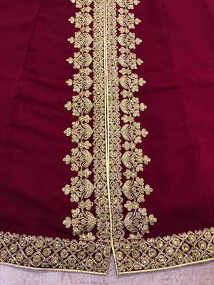 Ruby embroidered faux georgette salwar 4