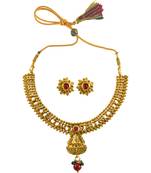 Gold sapphire  necklace-sets