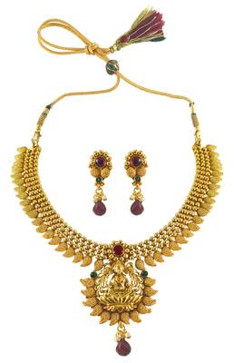 Gold sapphire  necklace-sets 1