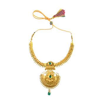 Gold sapphire  necklace-sets 4