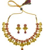 Gold sapphire  necklace-sets