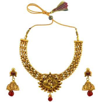 Gold sapphire  necklace-sets 1