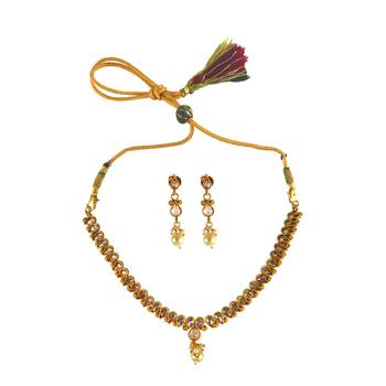 Gold sapphire  necklace-sets 1