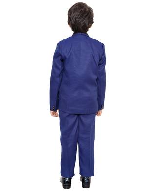 Blue plain polyester boys-suit 4