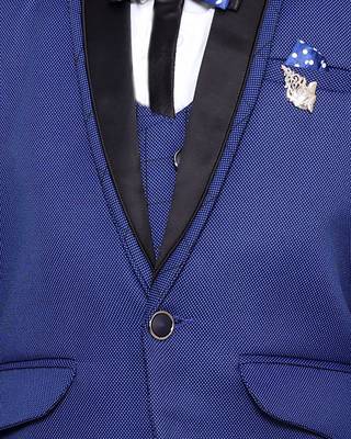 Blue plain polyester boys-suit 5