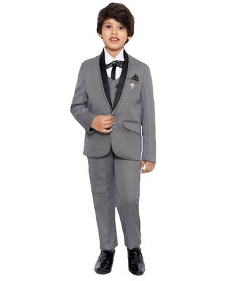 Purple plain polyester boys-suit 1