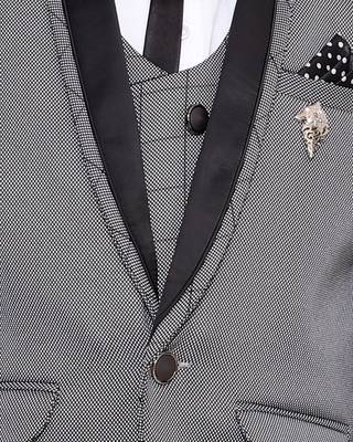 Purple plain polyester boys-suit 5