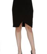 Black printed polyester skirts