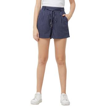 Blue printed viscose bottoms 1