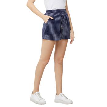 Blue printed viscose bottoms 2