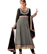 Black embroidered georgette salwar