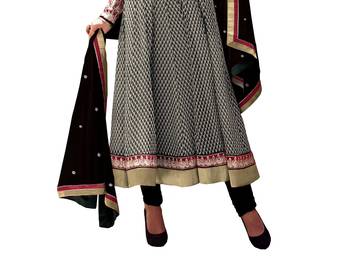 Black embroidered georgette salwar 2