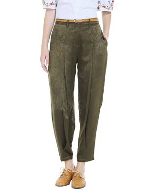 Green printed polyester bottoms 1