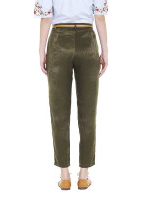 Green printed polyester bottoms 4