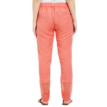 Orange printed polyester bottoms 3