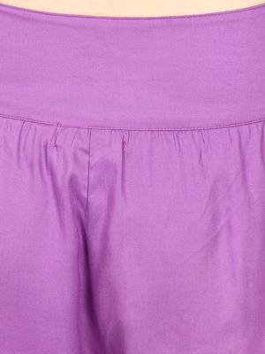 Purple printed viscose bottoms 5