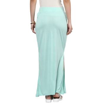 Green printed viscose skirts 4