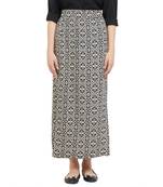 Black printed viscose skirts