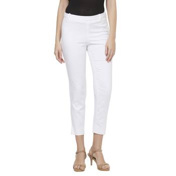 Cream printed cotton bottoms 1