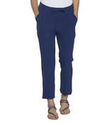 Blue printed cotton bottoms