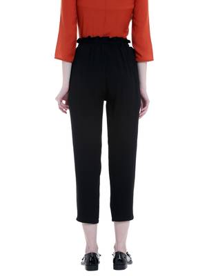 Black printed polyester bottoms 4