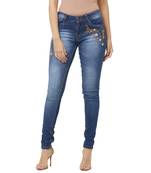 Blue printed cotton bottoms