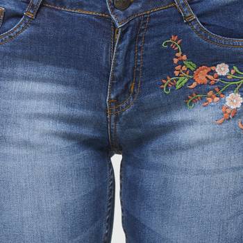 Blue printed cotton bottoms 5