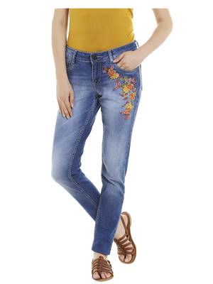 Blue printed cotton bottoms 1