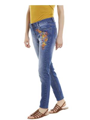 Blue printed cotton bottoms 3