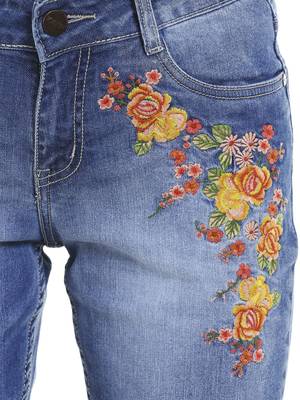 Blue printed cotton bottoms 5