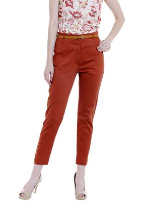 Orange printed cotton bottoms 1