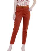 Orange printed cotton bottoms