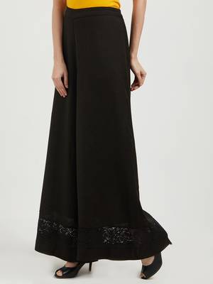 Black printed viscose bottoms 3