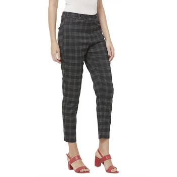 Black printed polyester bottoms 3