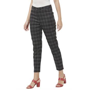 Black printed polyester bottoms 4