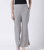 Grey printed viscose bottoms