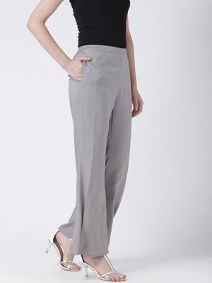 Grey printed viscose bottoms 3