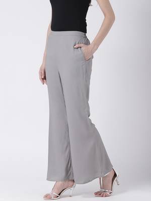Grey printed viscose bottoms 4