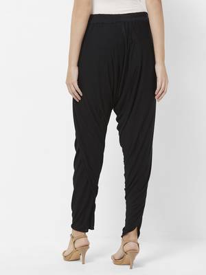 Black printed viscose bottoms 2